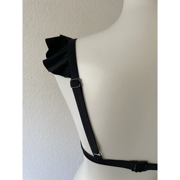 Wolf & Whistle Swim Sz 4D/DD Bikini Top Triangle Ruffled Mesh Swimwear - Picture 6 of 9